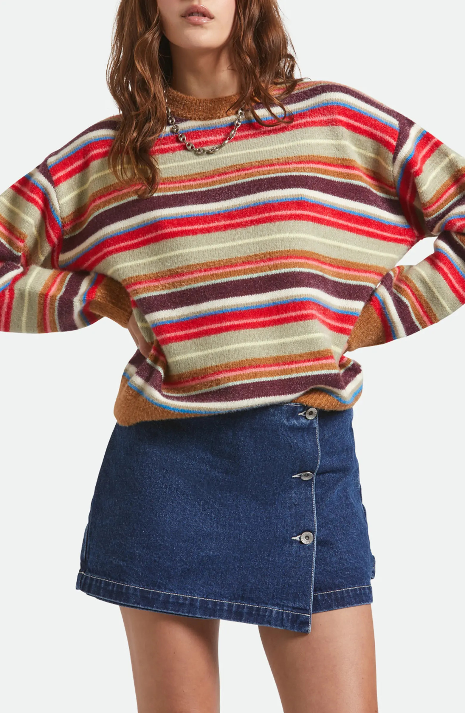 Brixton Stripe Crewneck Sweater | Nordstrom | Nordstrom