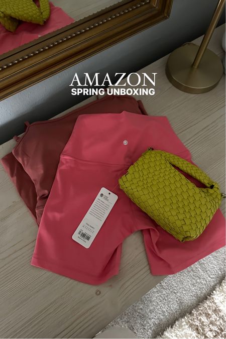 Amazon bikers shorts romper & mini bag 🌸 new colors for spring 

#LTKfindsunder50 #LTKfitness #LTKSeasonal