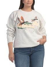 Plus Mallard Duck Crew Neck Sweatshirt | TJ Maxx