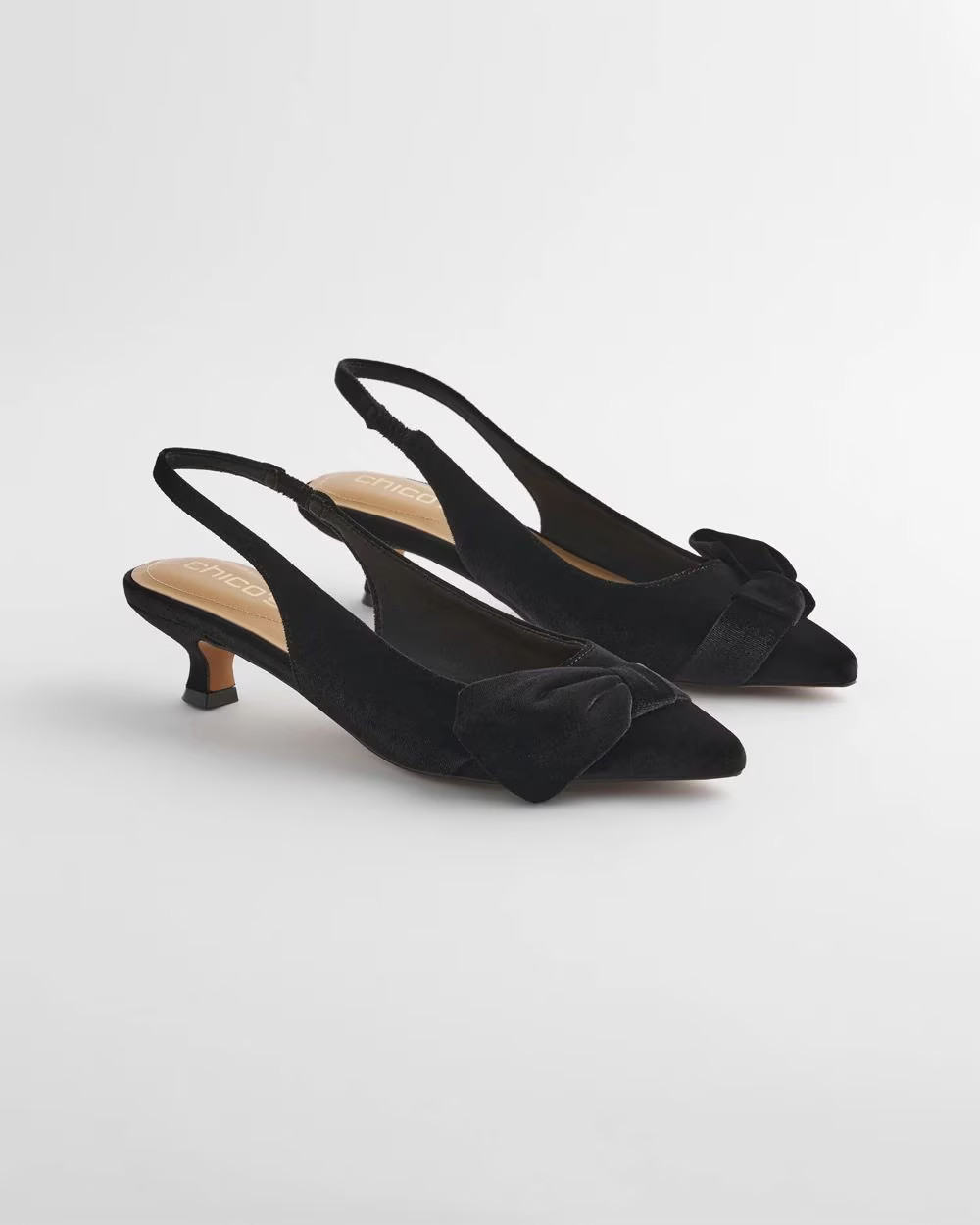 Charm Velvet Bow Kitten Heels | Chico's