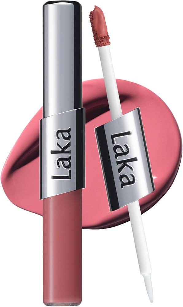 Laka Perfect Twin Lip - Dual-Ended Matte Liquid Lipstick & Clear Gloss | Long Lasting 12 Hour Col... | Amazon (US)
