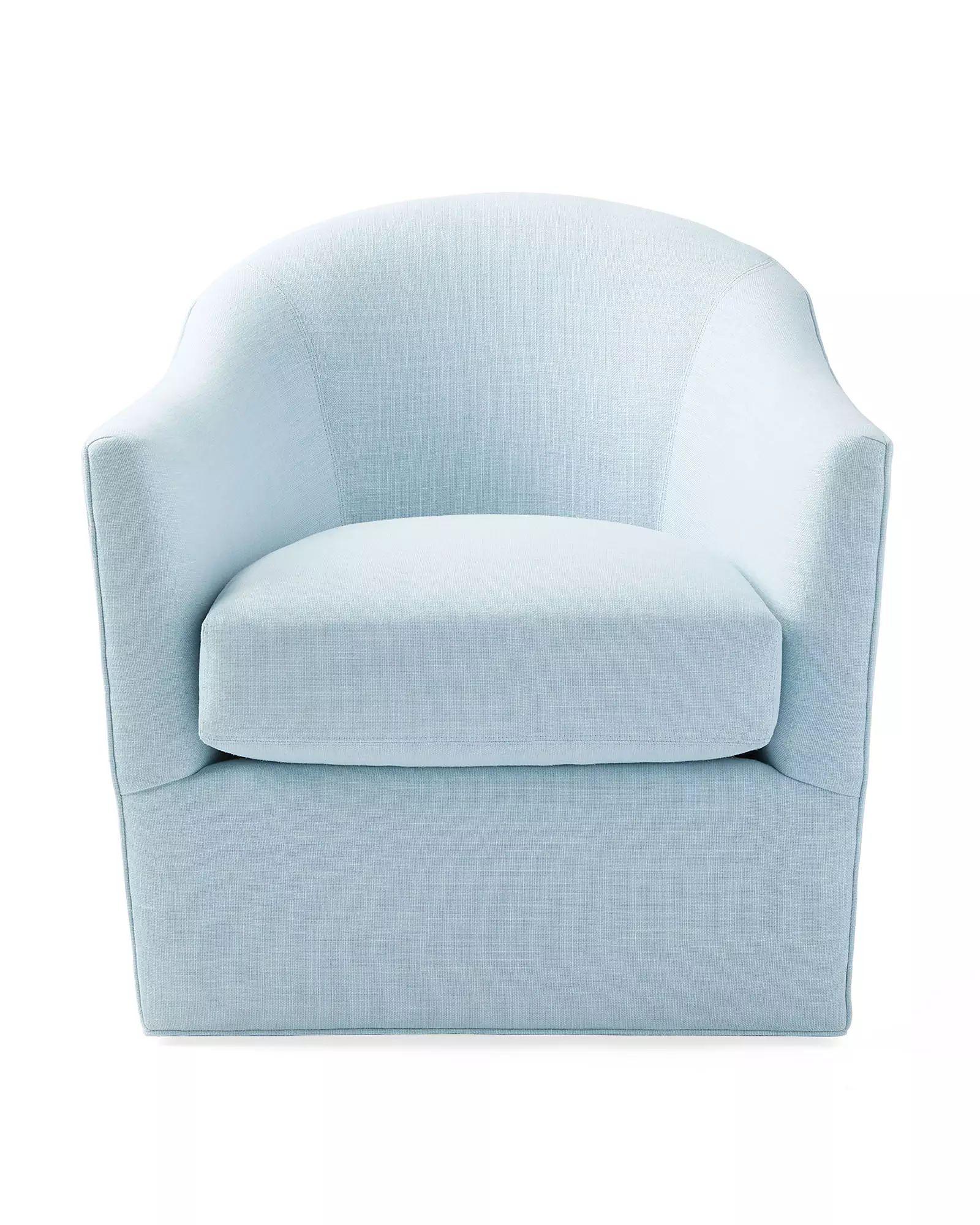 Provence Swivel Chair in Washed Linen Sky | Serena and Lily