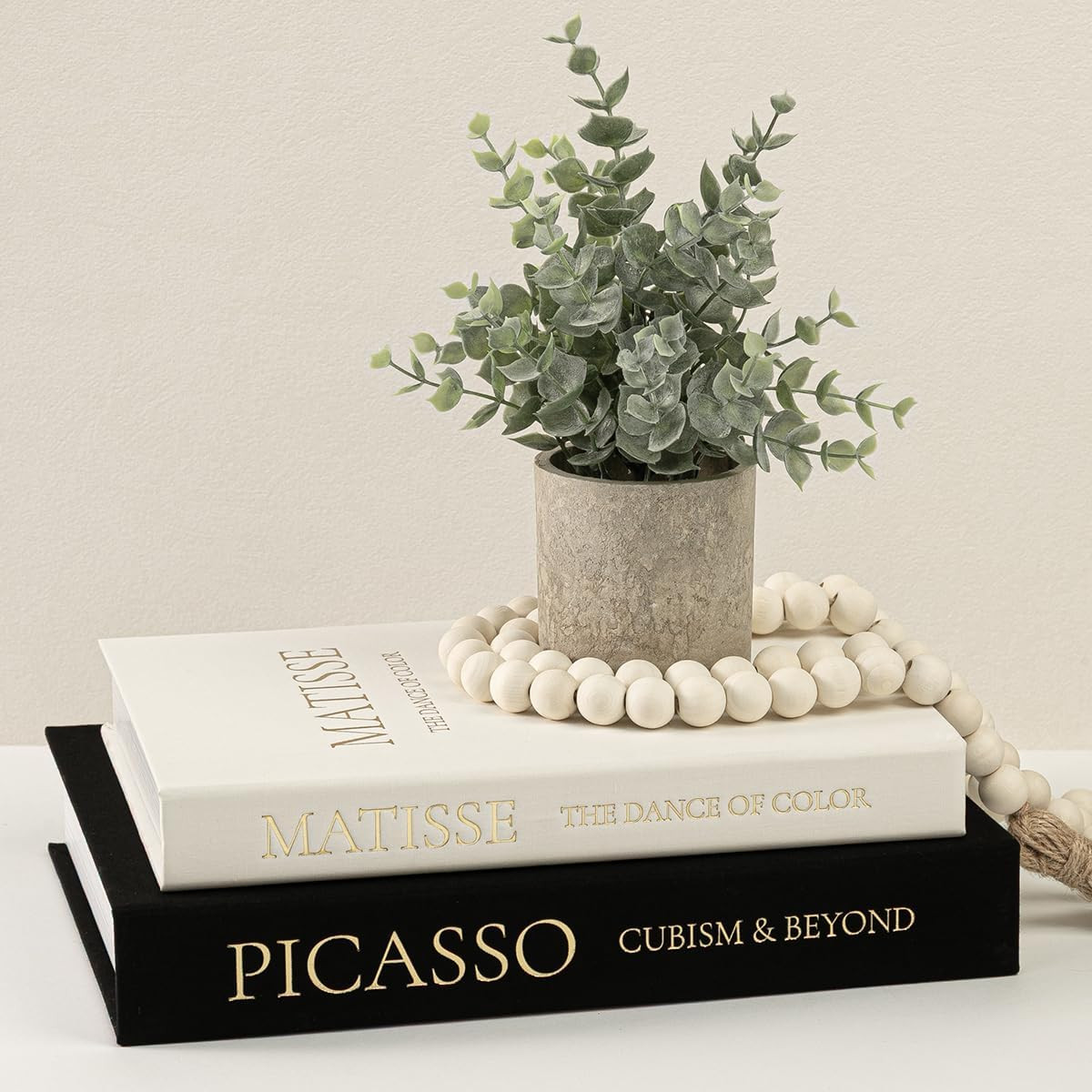 Set of 2 Linen Decorative Books with Hidden Storage – Chic Housewarming & Christmas Gift Idea, Monochrome Faux Book Box for Shelf and Coffee Table Decor (White & Black) | Amazon (US)