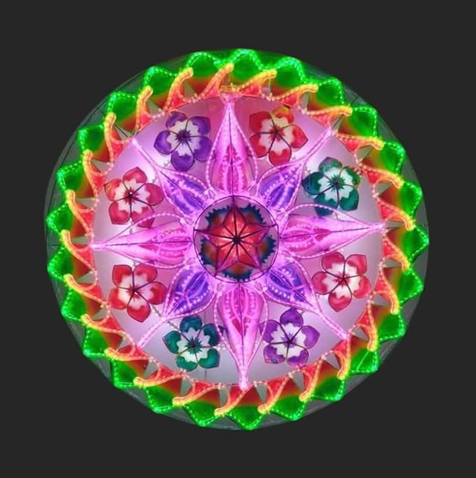 25" LED Tala with Ring Capiz Parol, Philippines Christmas Lantern Design 22 | Amazon (US)