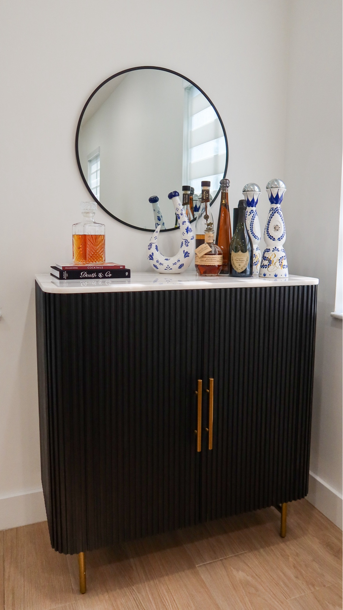 Bar cabinet for the new house 😍 I got it in “ebony” with the top in white marble. 

#LTKHome