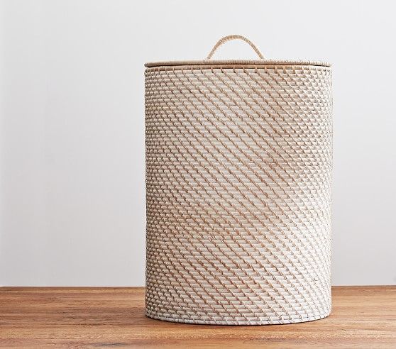 Quinn White Washed Hamper | Pottery Barn Kids