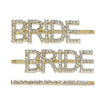 Bride Hair Clips Wedding Hair Accessories for Bachelorette Party Decorations I Bride to Be Hair p... | Amazon (US)