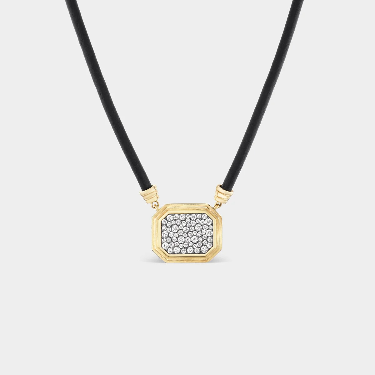 Jumbo Pavé Pendant on Leather Cord | Shop.app