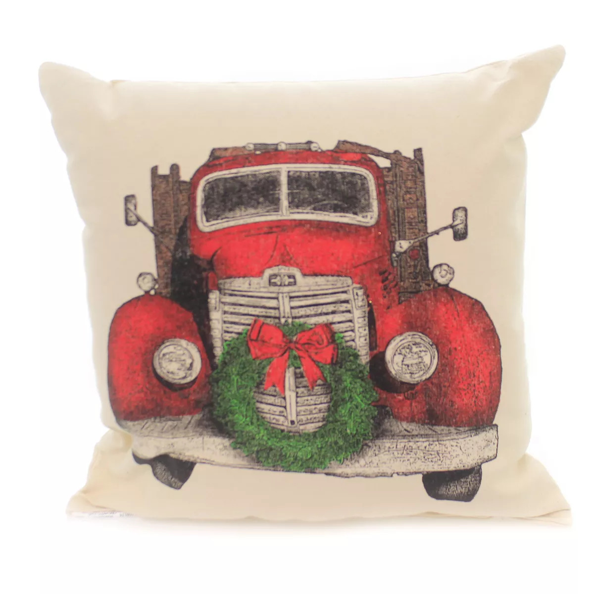Christmas 13.0" Truck With Wreath Pillow Home Decor Eric & Christopher  -  Decorative Pillow | Target