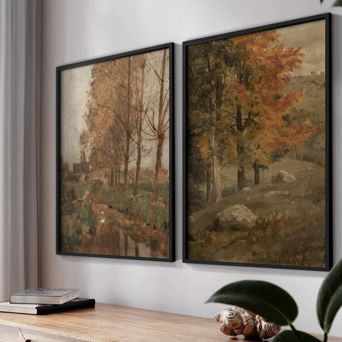 Vintage  Landscape XXVII  -Framed Giclee Print - Set of 2 (Set of 2) | Wayfair North America