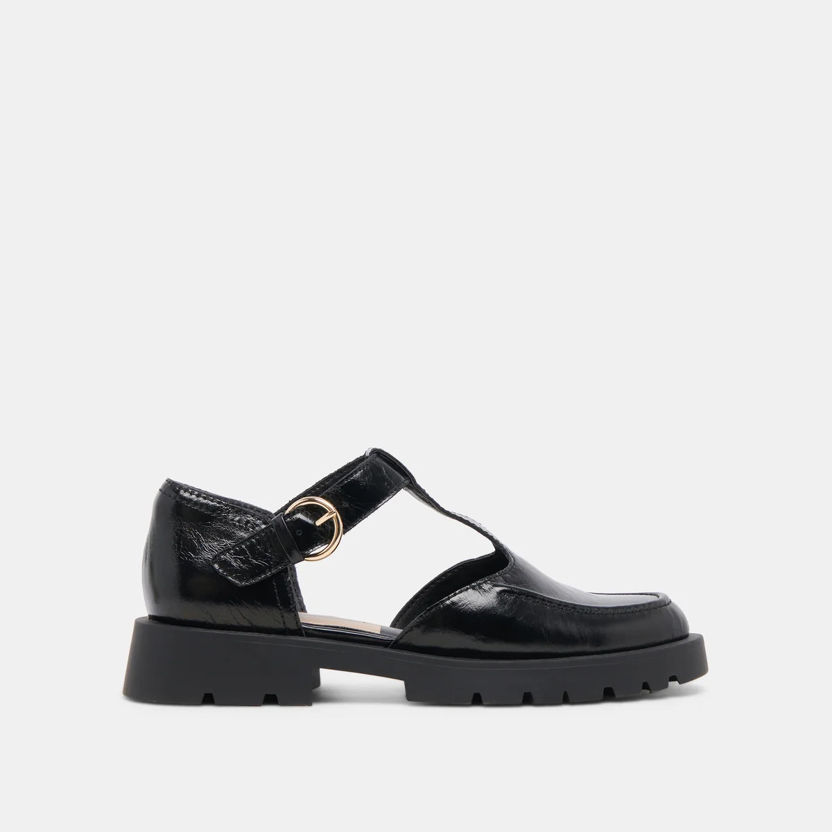 EMILIO FLATS MIDNIGHT CRINKLE PATENT LEATHER | DolceVita.com