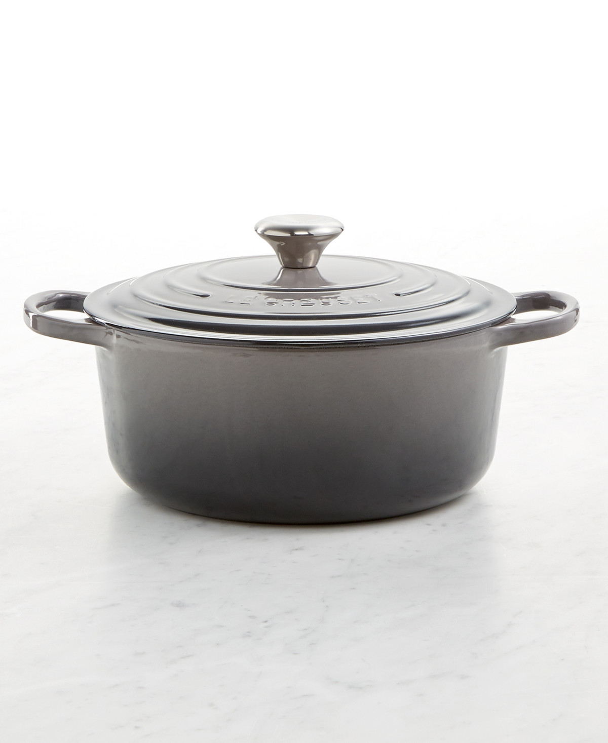Le Creuset Signature Enameled Cast Iron 5.5 Qt. Round Dutch Oven - Oyster | Macy's