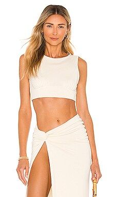Camila Coelho Fellie Crop Top in Creme from Revolve.com | Revolve Clothing (Global)