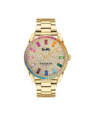 Women's Preston Rainbow Gold-Tone Bracelet Watch 36mm | Macy's