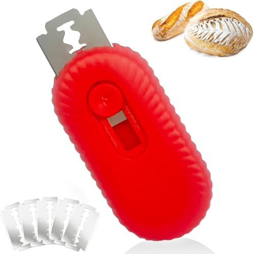 qifuwanjingfeng Bread Lame Dough Scoring Tool,Retractable Sourdough Scoring Tool with Stainless Steel Blade for Bread Baking, Cooking Supplies Accessories (RED) | Amazon (US)