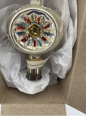Vintage Indented Mercury Glass Tree Topper Made in Czechoslovakia  | eBay | eBay US