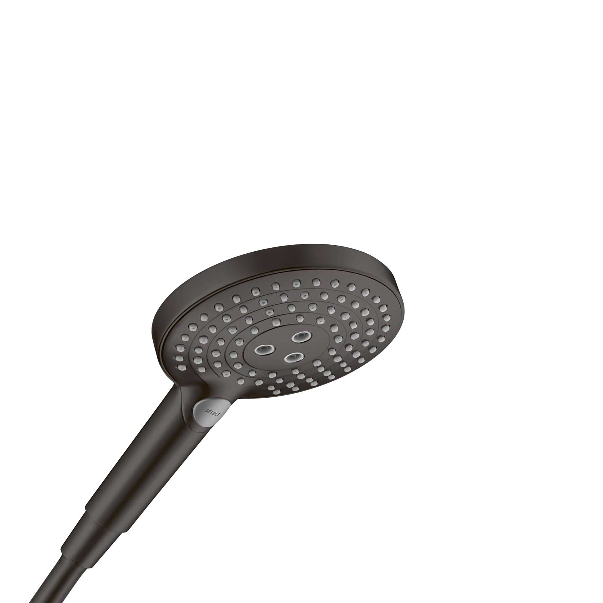 Hansgrohe 3-Settings Matte Black 4.5-in Round Fixed Shower Head 1.75 GPM | 26036671 | Lowe's