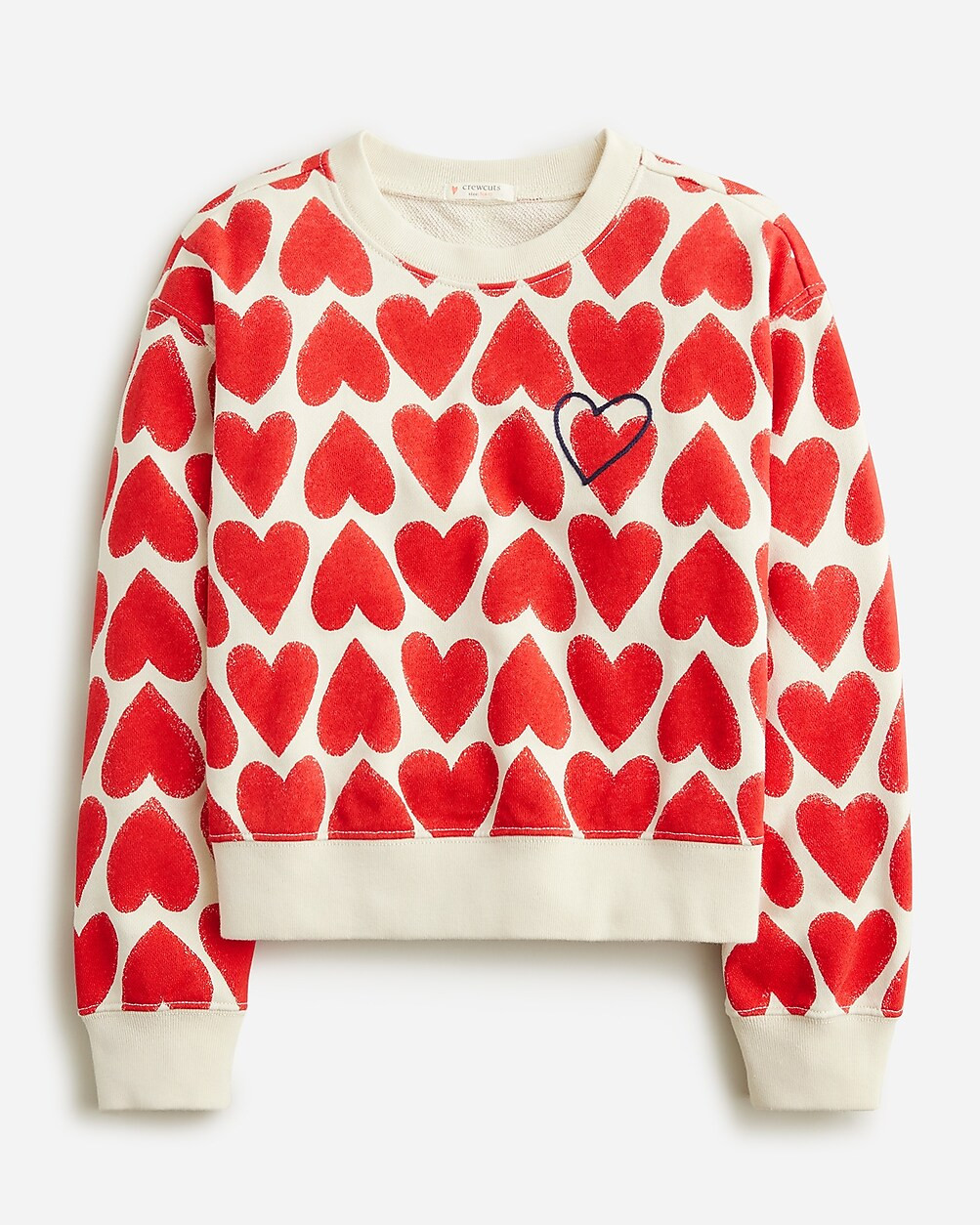 Girls' heart graphic crewneck | J. Crew US