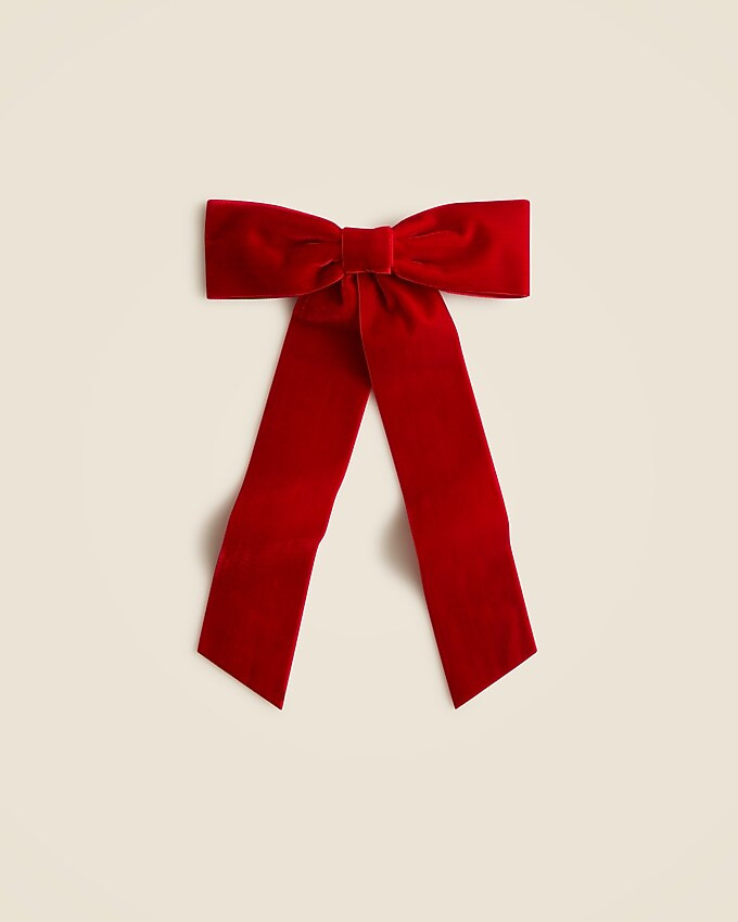 Velvet bow hair clip | J. Crew US