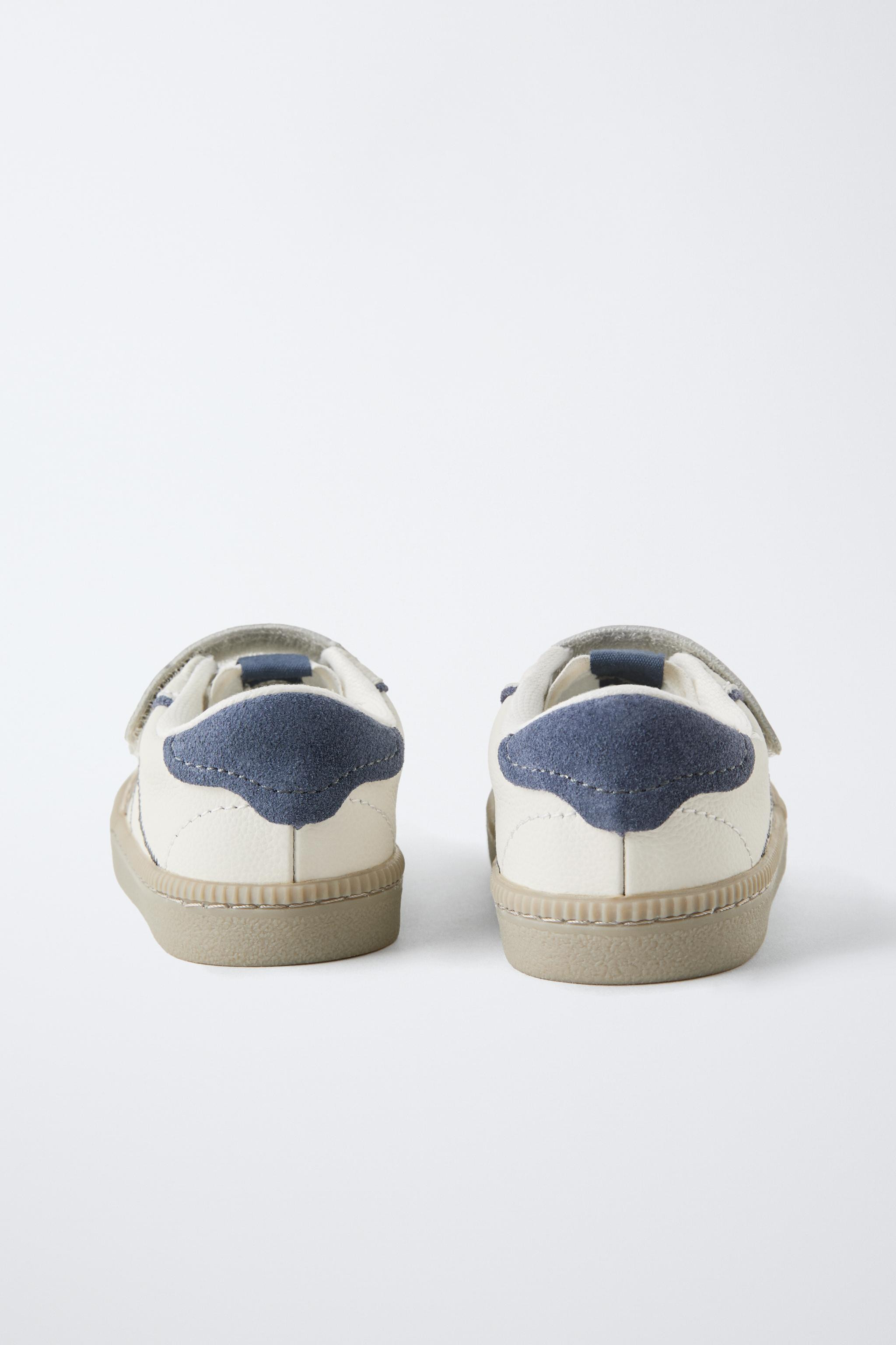 LEATHER SNEAKERS WITH ADJUSTABLE STRAPS | Zara US
