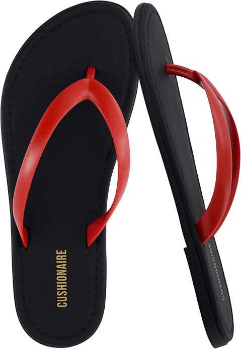 CUSHIONAIRE Surf Flip Flop Sandals for Women with Flexible Sole and Soft Jelly Strap, Lightweight... | Amazon (US)
