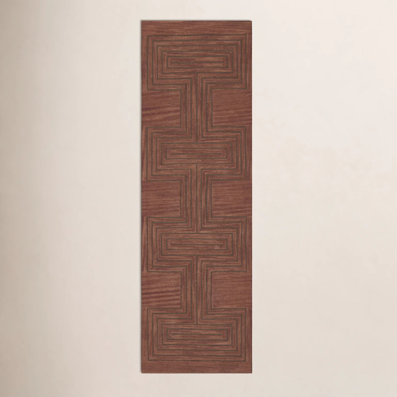 Orlie Geometric Handmade Tufted Wool Copper Area Rug | Wayfair North America