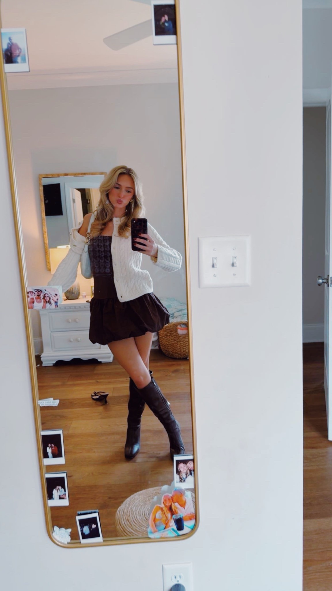 Dress- XS (could size to an XXS)
Boots- 7
Sweater-XS 

#LTKBeauty #LTKSeasonal #LTKWorkwear