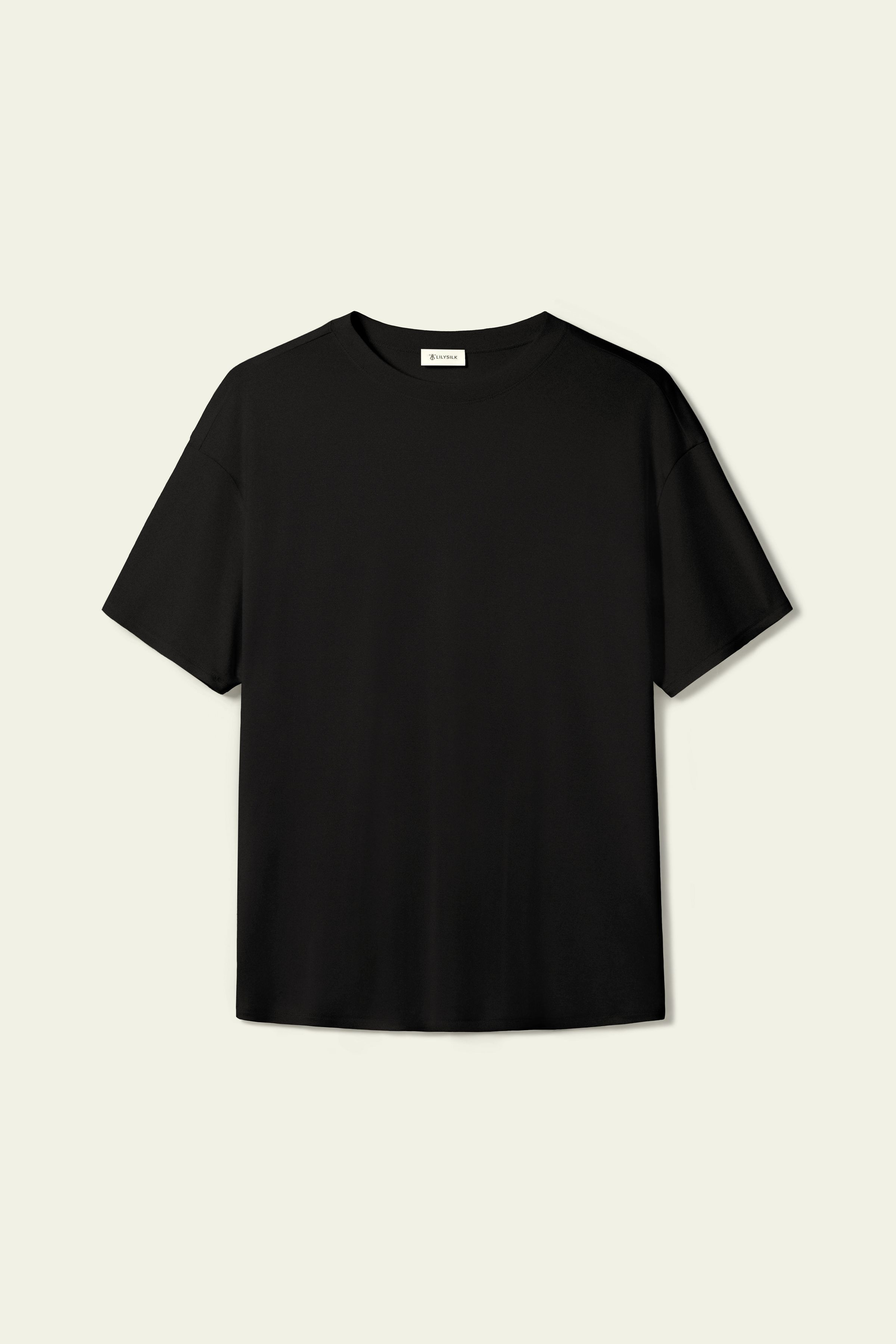 Oversized Silk Jersey Tee | LilySilk