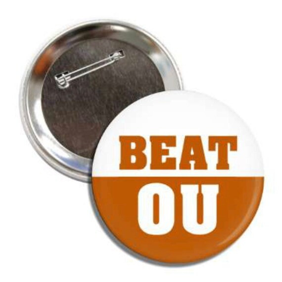 BEAT OU Texas Longhorns Vs Oklahoma Red River Rivalry Buttons - Etsy | Etsy (US)
