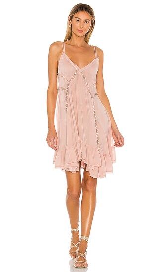 Free People Sway With Me Trapeze Dress in Blush. - size L (also in S, XS) | Revolve Clothing (Global)