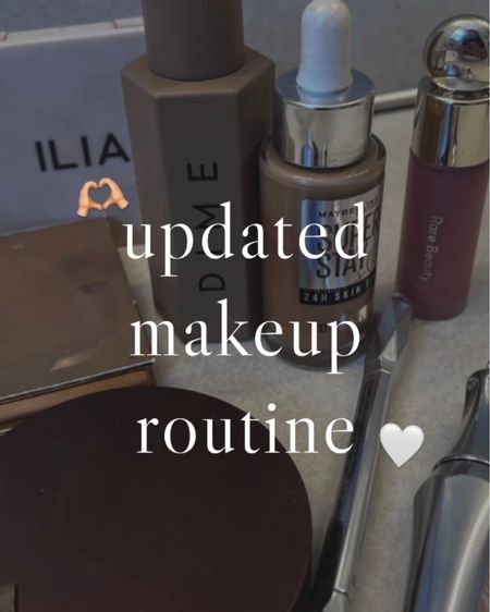 Updated makeup routine & products! 🌸 I recently started using this skin tint and it is my new HOLY GRAIL ✨