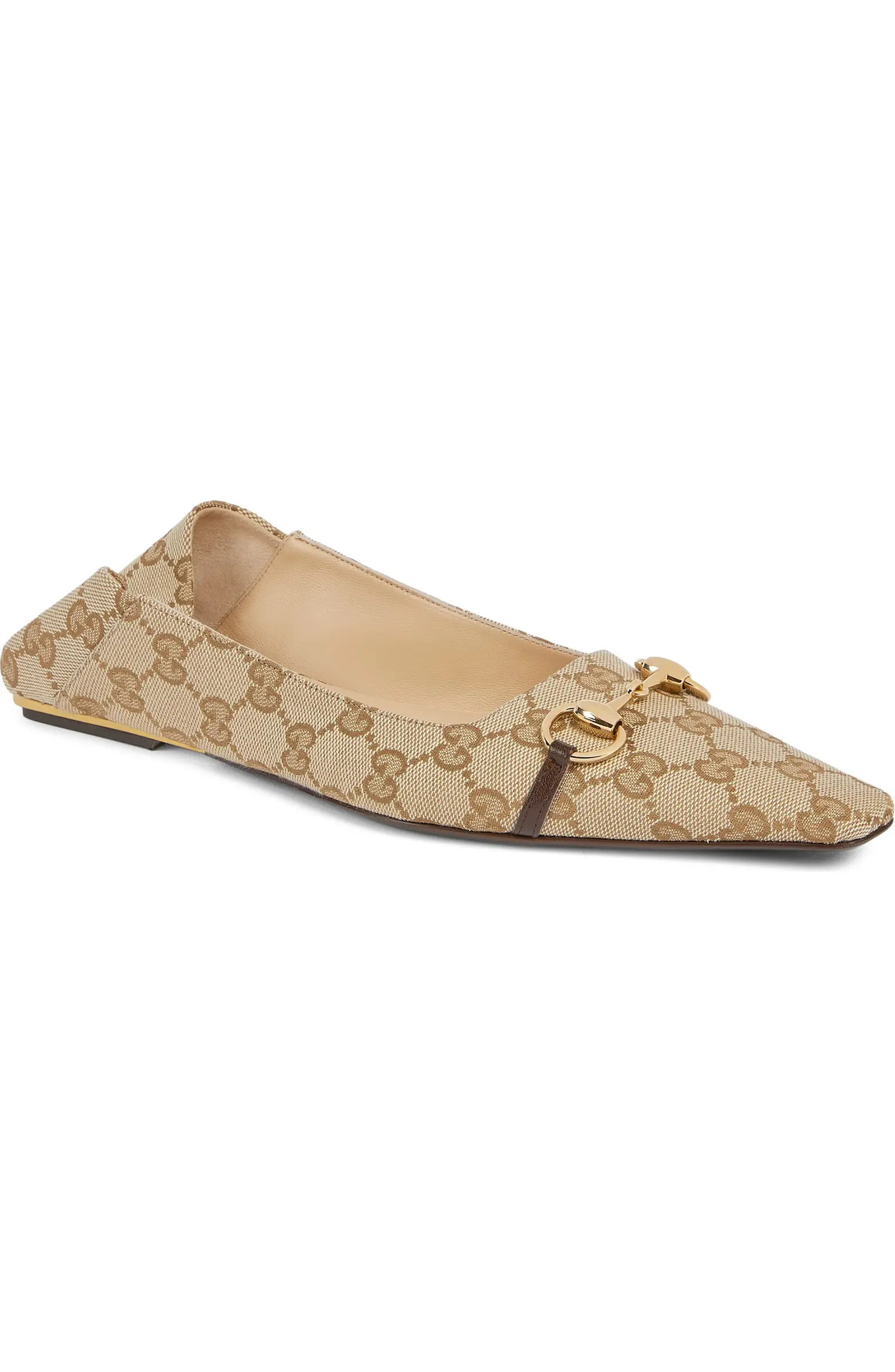 Vittoria Horsebit GG Canvas Convertible Flat (Women) | Nordstrom