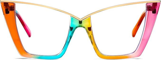 FEISEDY Fashion Cat Eye Blue Light Blocking Glasses for Women Fake Retro Eyeglasses Oversized Sty... | Amazon (US)