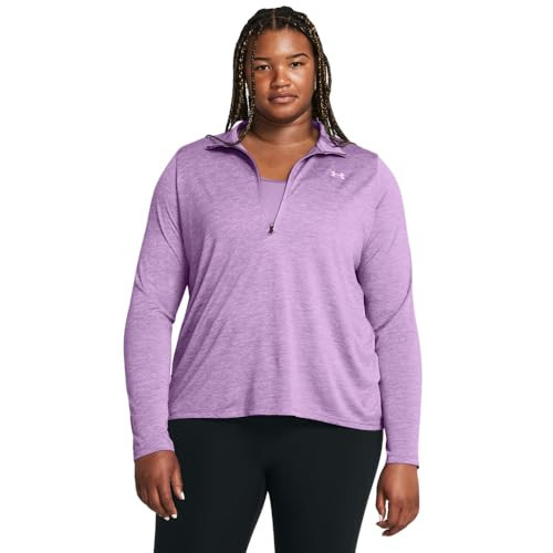 Under Armour Women's Tech Twist Half Zip, (560) Provence Purple / / Purple Ace, 1X | Amazon (US)