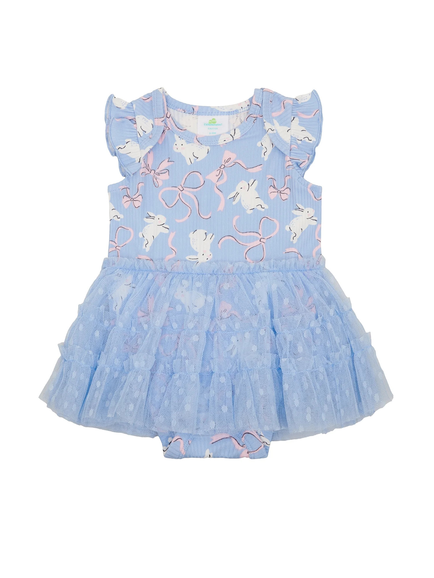Way to Celebrate Baby Girls Easter Tulle Tutu Dress, Sizes 0-3M-6-9M | Walmart (US)
