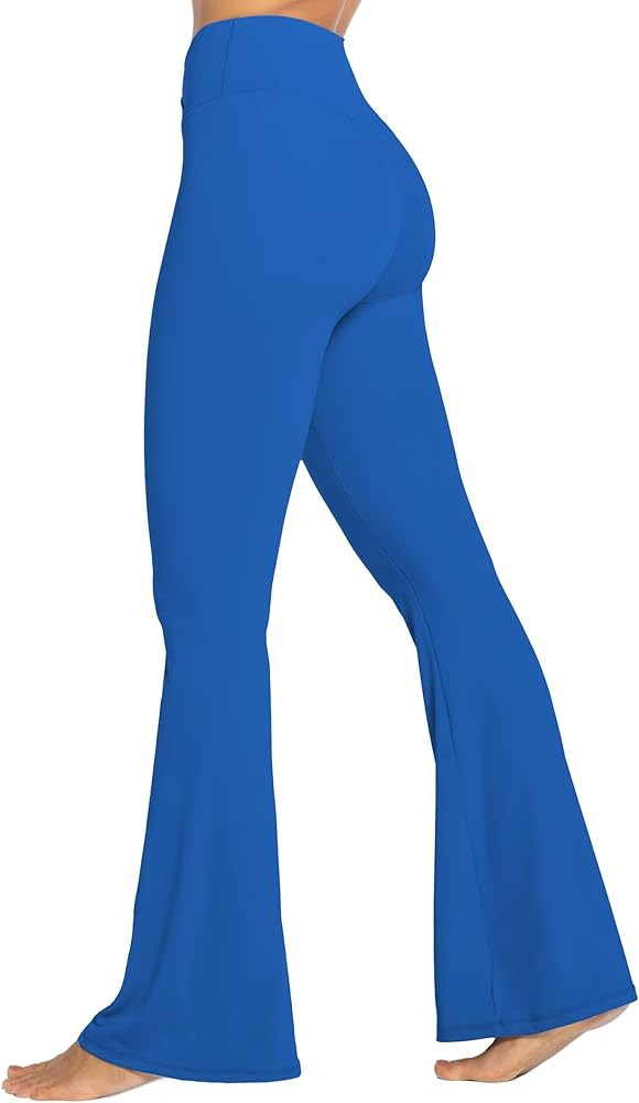 Sunzel Womens Flare Leggings with Tummy Control Crossover Waist and Wide Leg | Amazon (US)