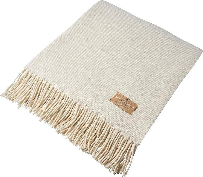 Lands Downunder Heathered Ivory Juno Cashmere Throw | Amazon (US)