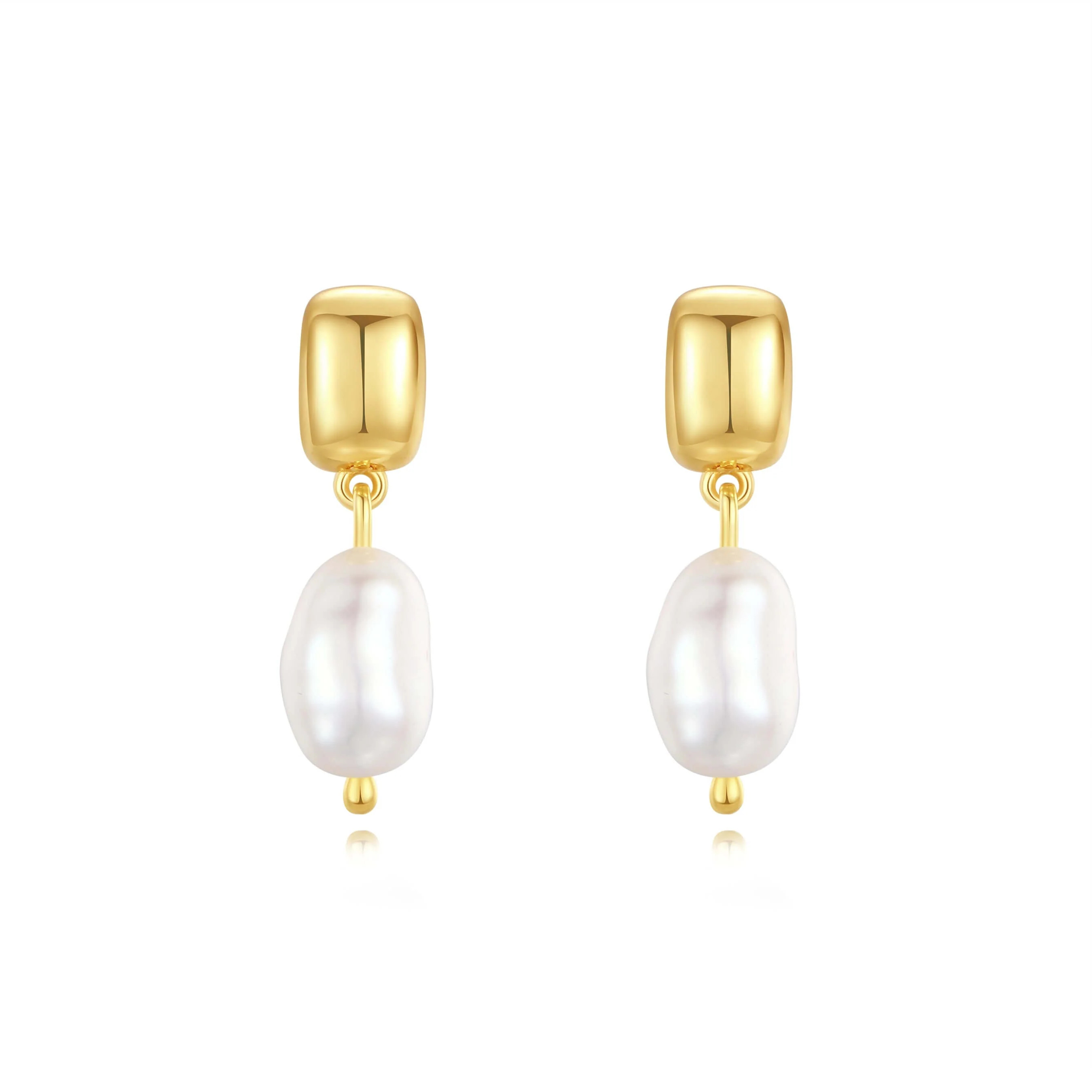 「Jellybean」 Baroque Pearl Earrings | Suihe Jewelry