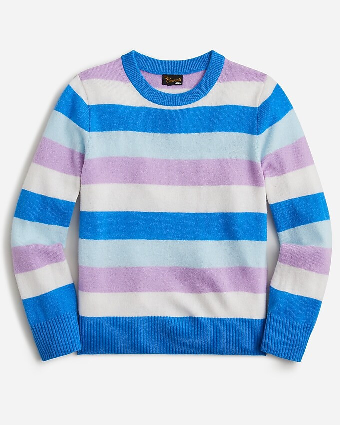 Kids' cashmere crewneck sweater in stripe | J. Crew US