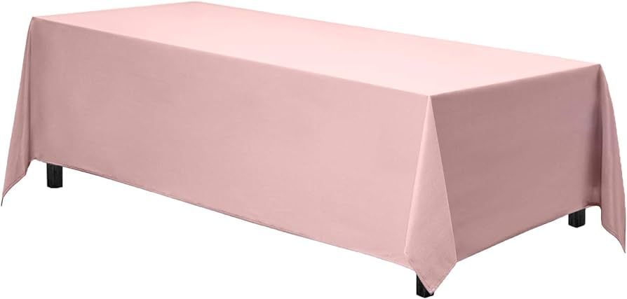 Gee Di Moda Rectangle Tablecloth | 90 x 156 Inch - Pink Rectangular Table Cloth for 8 Foot Table ... | Amazon (US)