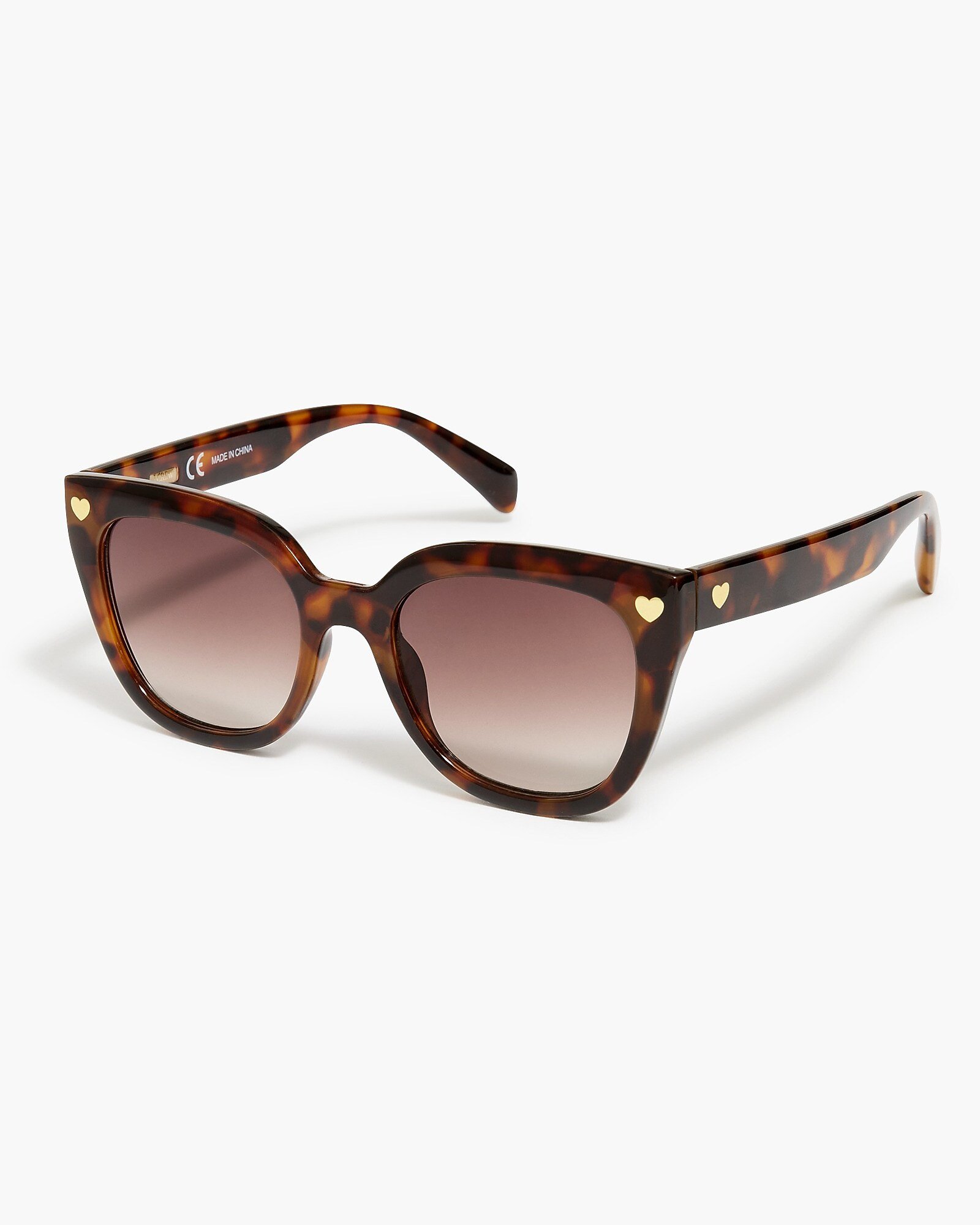 Tortoise sunglasses with heart detail | J.Crew Factory