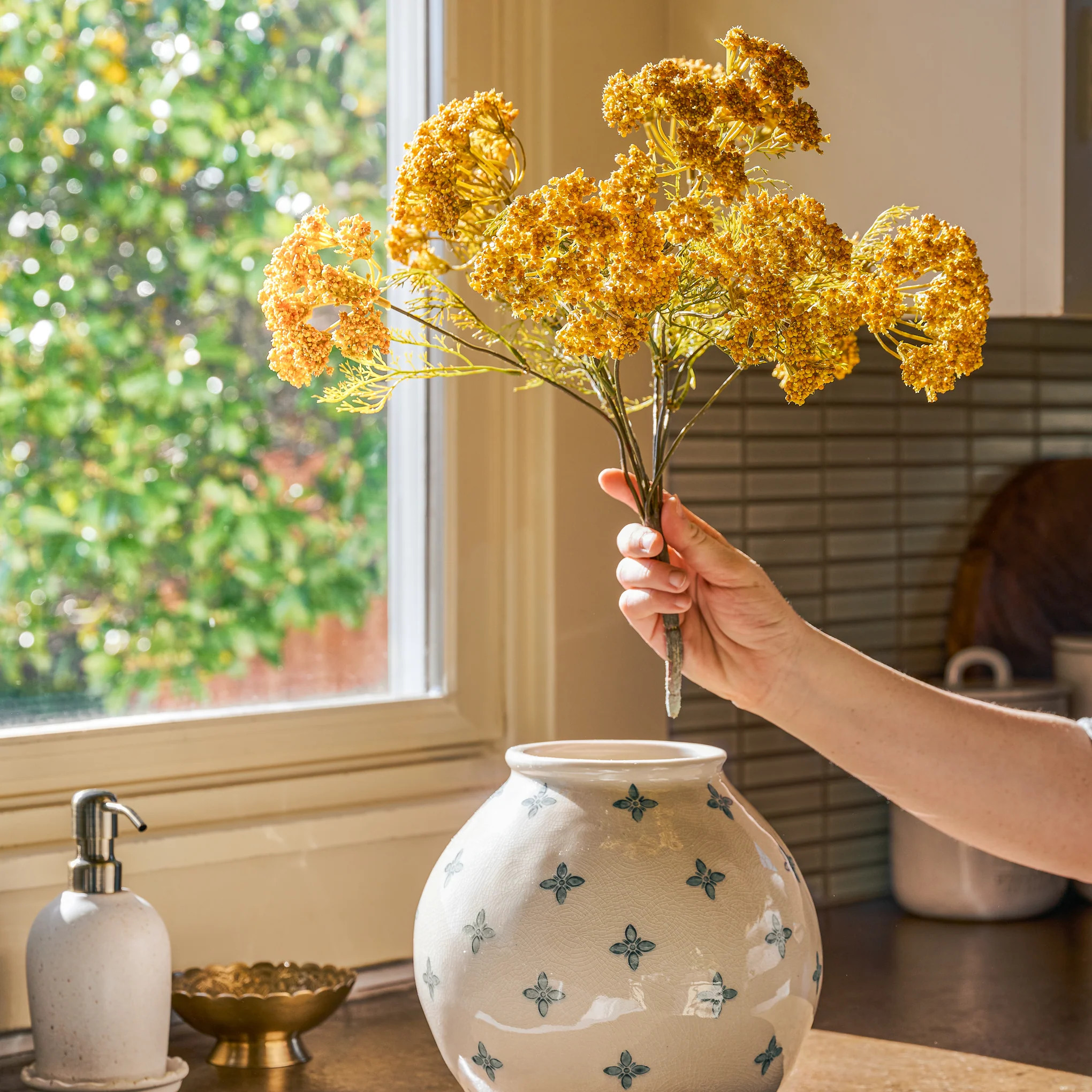 Cream and Blue Luna Vase | Magnolia