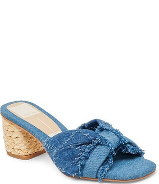 Dolce Vita Izra Denim Knot Detail Slide Sandals | Dillard's | Dillard's