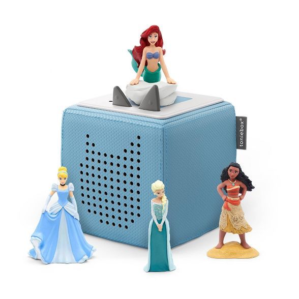 Disney Toniebox Starter Set Light Blue with Tonies Elsa, Moana, Cinderella, and Little Mermaid Fi... | Target