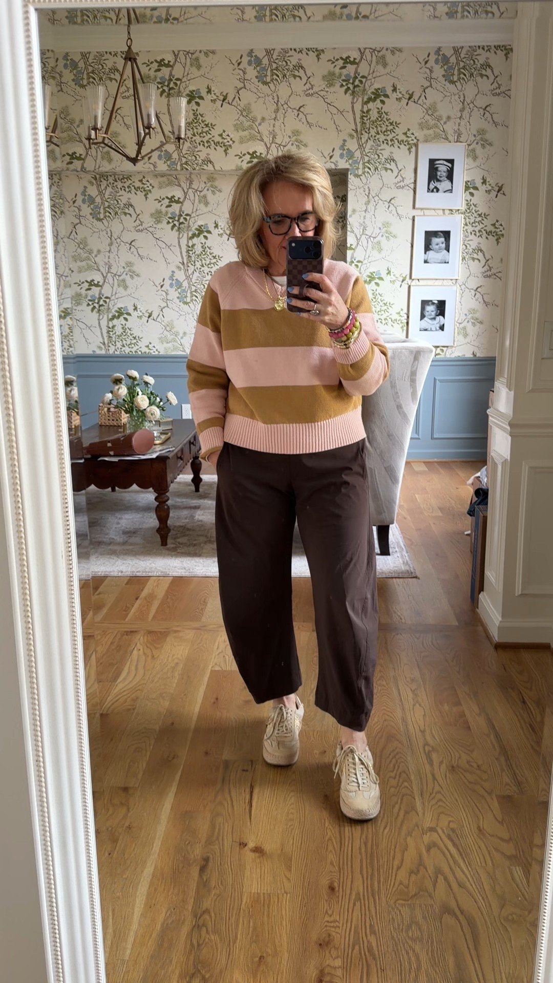 Sweater size medium 
Pants 10 petite I did size up for just a looser fit around my tummy 
Sneakers tts 
20% off my Allie & Bess jewelry code NANETTE20

#LTKPetite #LTKootd #LTKOver40