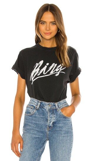 ANINE BING Basic Bing Tee in Vintage Black from Revolve.com | Revolve Clothing (Global)