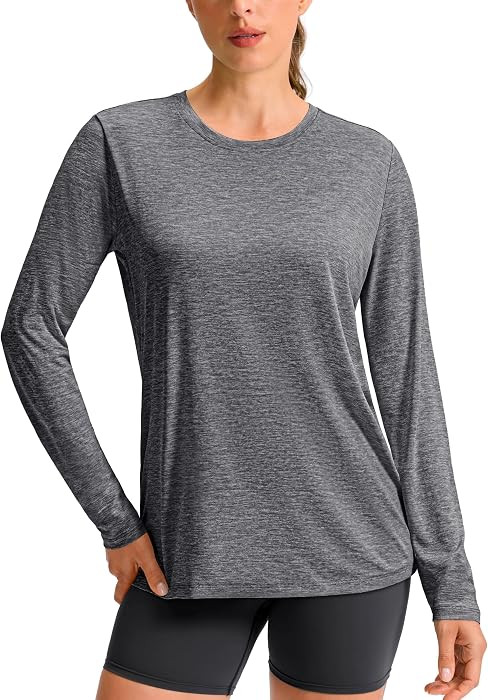 Long Sleeve Workout Tops for Women Lightweight Athletic Running Shirt S-3XL | Amazon (US)