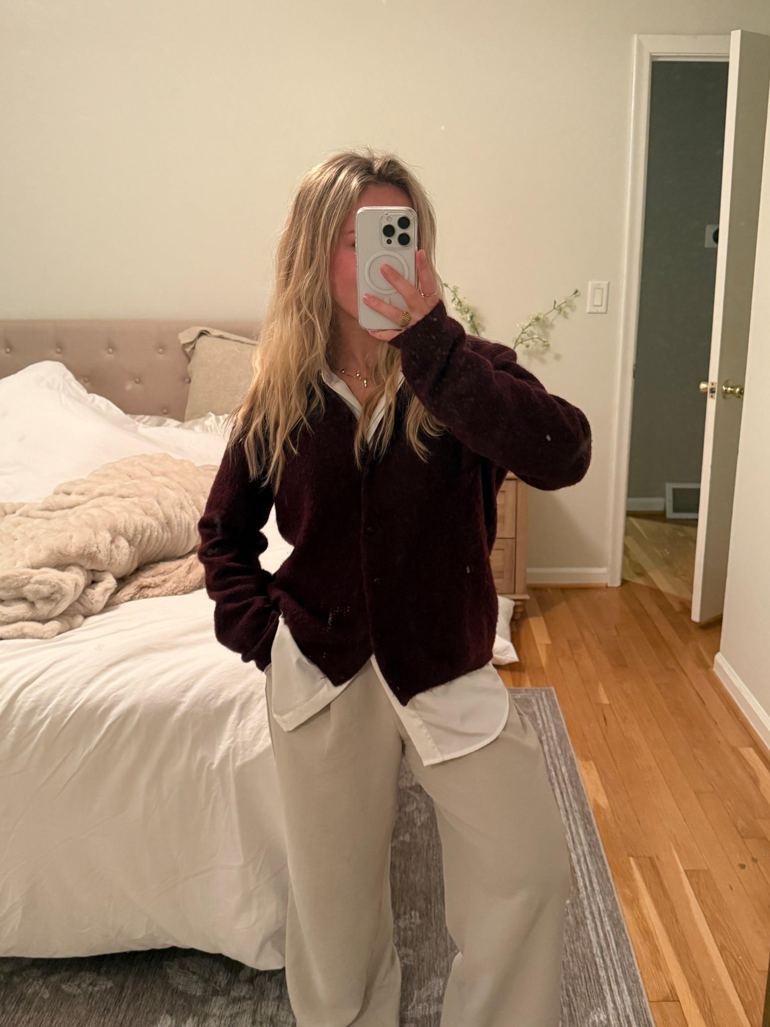 Layering up in business casual
I’ve been finding any excuse to wear this deep red cardigan!🍷

#LTKWorkwear #LTKootd #LTKgrwm