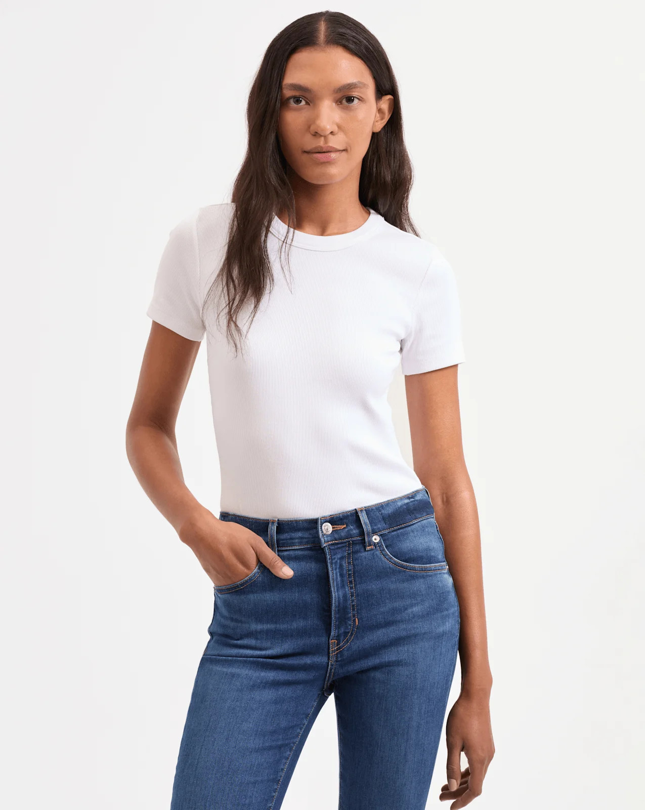 Pruitt Ribbed Tee | Veronica Beard