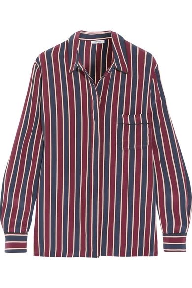 Striped silk crepe de chine shirt | NET-A-PORTER (US)